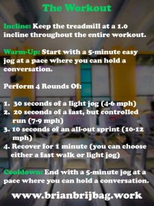 Brian Brijbag's 18 minute treadmill work out